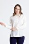 Long Sleeve Voile Avşar Summer Shirt Cream Krm - 4
