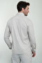 Straight Slim Fit Snap Button Men's Shirt Pants Set Beige - 17154.24Y - 4