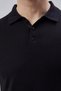 Men's Black 100% Cotton Polo Neck Short Sleeve Knitwear Sweater Trist-7107 - 6