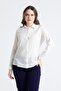 Long Sleeve Voile Avşar Summer Shirt Cream Krm