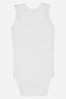 100% Organic Cotton 3-Piece White Baby Undershirt Snap Fastener Bodysuit - 5