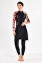 3 Different Ways to Wear Lycra Skirt Hijab Swimsuit Dora 1108 Black - 6