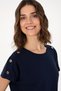 Women's Navy Blue Crew Neck T-Shirt 50300737-Vr033 - 2