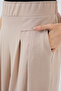Women's Wide Leg Pleated Trousers 6718 - Cream - 5