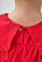 Girl's Bow Collar Woven Summer Balloon Dress - 6