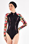 3 Different Ways to Wear Lycra Skirt Hijab Swimsuit Dora 1108 Black - 3