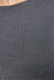 Women's Shiny Stone-Embellished Tulle Dress with Crew Neck and Long Sleeves - 5