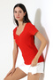 Women's Square Neck Trend Knitwear T-Shirt - 5