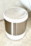Lima XL Bathroom Rotating Lid Trash Can Toilet Brush 2-Piece White - 2