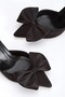 Julia Black Satin Bow High Heels