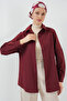 103901   Oversize Basic Hijab Shirt - Plum