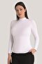Women's White Turtleneck Long Sleeve Body 3 Pieces - 2