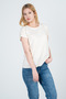 100% Cotton Striped Low Arm Tip Double Women's T-Shirt - with Different Color Options - 5