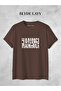 Hanımcı Beyci Dear Combination Folded Design Brown Oversize Tshirt Set of 2 - 2