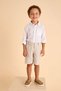 Casual and Special Occasion Festive Boys Shorts with Buttons and Zipper Closure Side Pockets