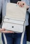 Cream Genuine Leather Crossbody and Shoulder Bag (100% Genuine Leather Women's Bag) - 4