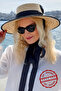 Women's Bosphora Model Ribbon Straw Hat Wide Brim Trend Daily and Beach Hat - 8