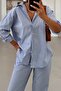 Women's Shirt and Loose-Leg Pants Set 4S012 - 6