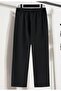 Men's Black Straight Leg Comfortable Sweatpants - 7
