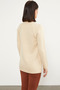 Tunic Knitwear Sweater with Hair Braid Detail - Bone - 6