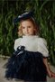 Custom Design Girls' Polka Dot Dress, Short Girls' Dress, Children's Formal Dress with Hair Accessory - 3