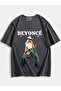 Smoked Beyonce Kowboy Detail Front/Back Printed Oversize Unisex T-Shirt -Minga London