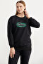 Printed Oversize Basic Sweatshirt - Black - 4