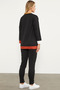 Colorful Tracksuit Set with Pocket Detail - Black - 6