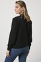 Half Turtle Sleeves Knitwear Sweater with Pearl Detail - Black - 5