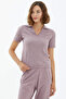 Polo Neck Short Sleeve Knitwear Sweater - Rose - 3
