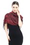 Women's Burgundy Shawl 70X180Cm - 3