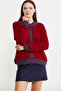 Sequin Detailed Wool Knitwear Cardigan - Red - 3