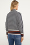 سترة تريكو بسحاب منقوشة بنقشة Houndstooth - أزرق داكن - 5
