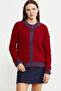 Sequin Detailed Wool Knitwear Cardigan - Red