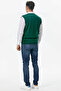Men's V-Neck Sleeveless Knitwear Sweater - Green - 3