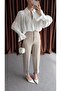 Tok Textured Layered Leg Stone Trousers - 3
