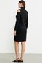 Off-The-Shoulder Full Fisherman Knitwear Dress - Black - 6