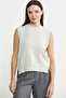 Wool Knitwear Sweater - Open Back and Tie, Bone Model - 3