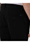 Black Slim Fit Elastic Waist Canvas Trousers 50308111-Vr046 - 6