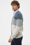 Color Block Transition Knitwear Cardigan - White - 5