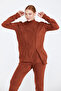Women's Slit Knitwear Sweater - Tan
