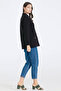 Women's Polo Collar Pocket Embroidered Knitwear Jacket - Black - 3