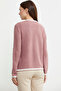 Short Wool Knitted Cardigan with Slit Collar Detail - Rose - 5