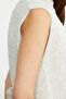 Wool Knitwear Sweater - Open Back and Tie, Bone Model - 6