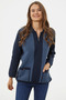 Thick Zippered Pocket Detailed Knitwear Cardigan - Navy Blue - 2