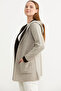 Woolen Knitwear Jacket with Pockets and Hood - Mink - Brown - 4