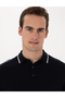 Navy Blue Slim Fit Buttoned Polo Neck Knitwear T-Shirt 50307314-Vr033 - 2