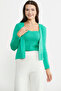 Knitwear Cardigan Set with Inner Straps - Green - 2