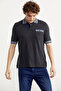 Color Combination Pocketed Cotton Knitwear T-Shirt - Anthracite - 6