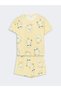 Lcw Young Crew Neck Printed Women's Shorts Pajama Set